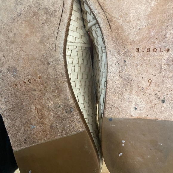 Nisolo Mara Woven Leather Slip On Loafers Bone 9 - Picture 5 of 9